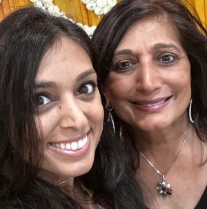 Poonam with Mom