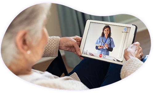 MySeema member on videocall with nurse